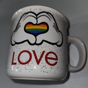 Mickey Mouse Disney Pride Heart Shaped Hands love mug